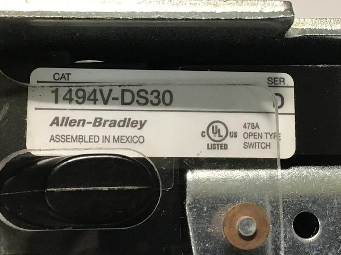 Used ALLEN BRADLEY Line Terminal Guard Disconnect 1494V-DS30 SER D #117214