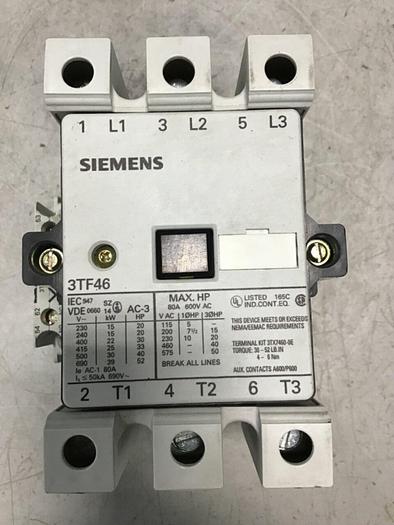 Used SIEMENS Contactor 3TF4622-OAK6 USED