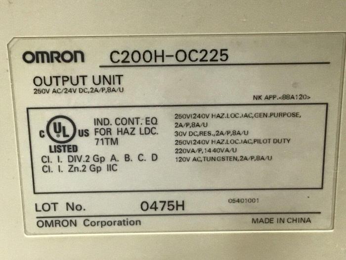 Used OMRON Output Module C200H-OC225 #122629