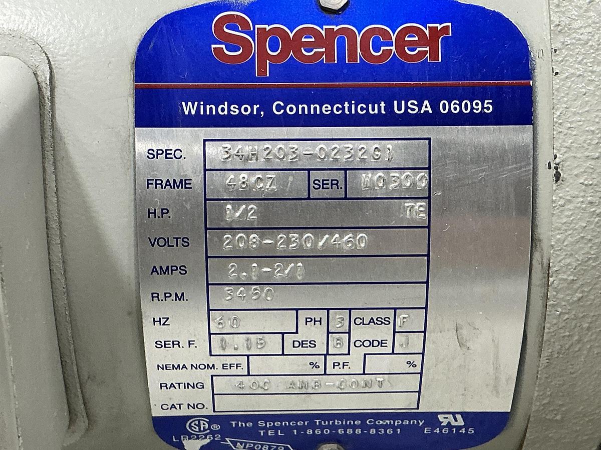 Used SPENCER 34H203-0232G1