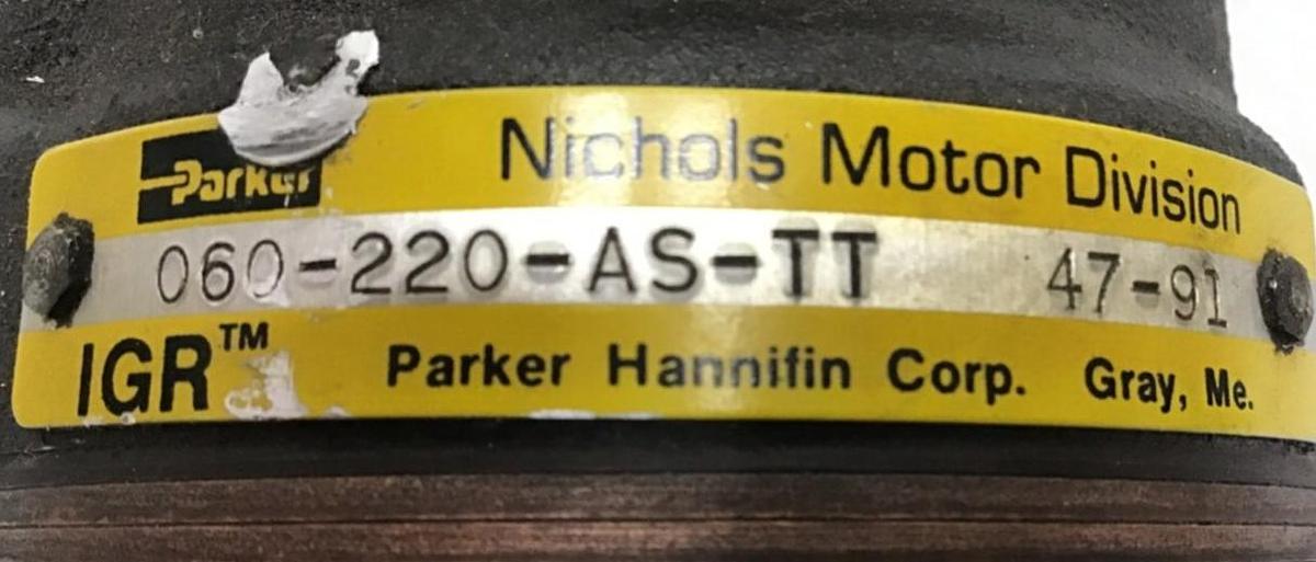 Used PARKER Die Height Adjustment Hydraulic Motor 060-220-AS-TT 47-91 USED