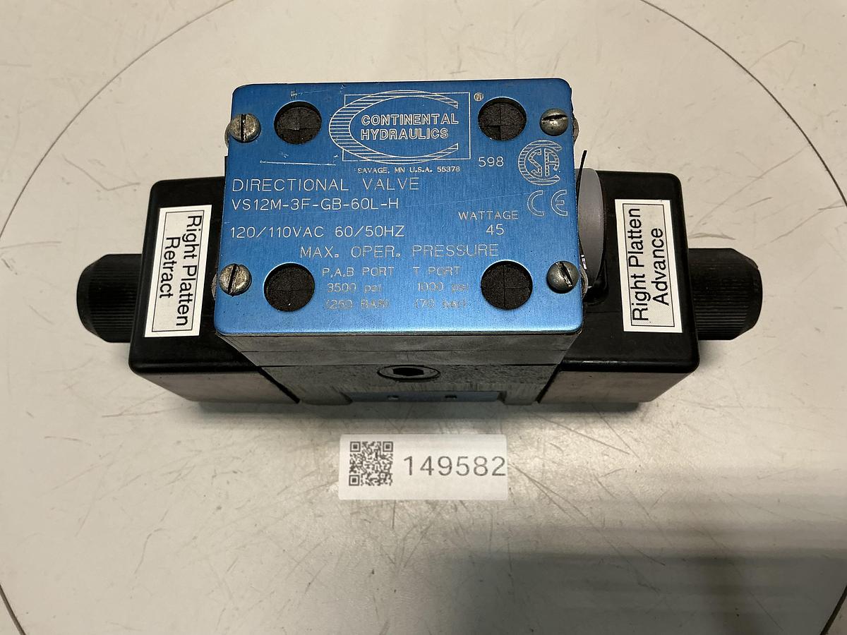 Used CONTINENTAL HYDRAULICS VS12M-3F-GB-60L-H