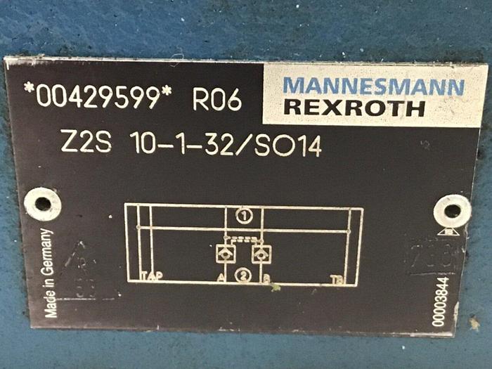 Used MANNESMANN REXROTH Valve Z2S10132SO14 #137534