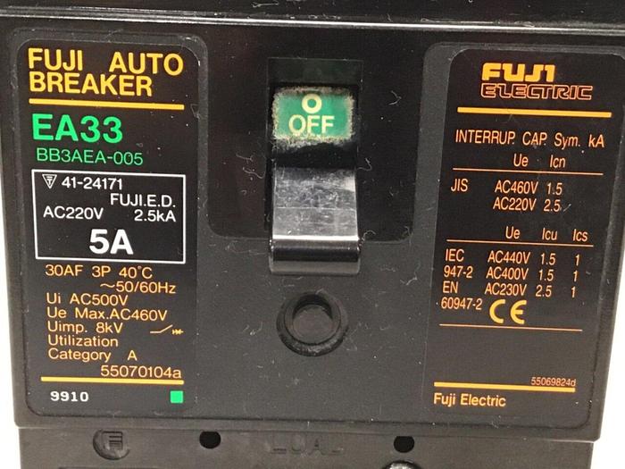 Used FUJI AIR TOOLS 5 Amp Circuit Breaker EA33-5 #119756