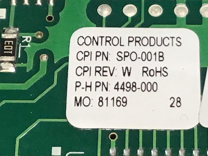Used CONTROL PRODUCTS Circuit Board SPO-001B 6236A000-99 #143212