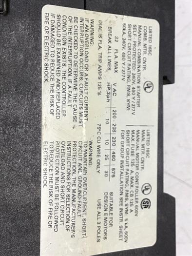 Used SIEMENS Contactor 3RV1031-4EA10 #124124