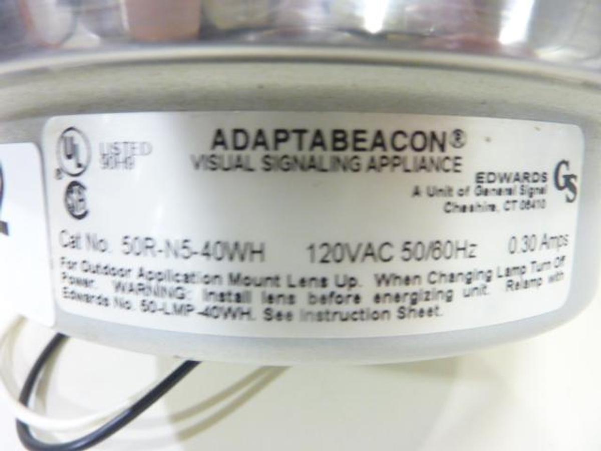 Used EDWARDS 50R-N5-40WH Signaling Beacon USED #43022