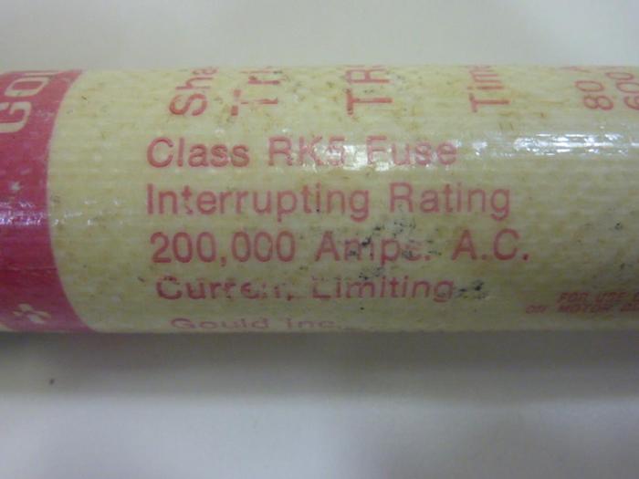 Used GOULD / SHAWMUT 80 Amp Fuse TRS80R #47380