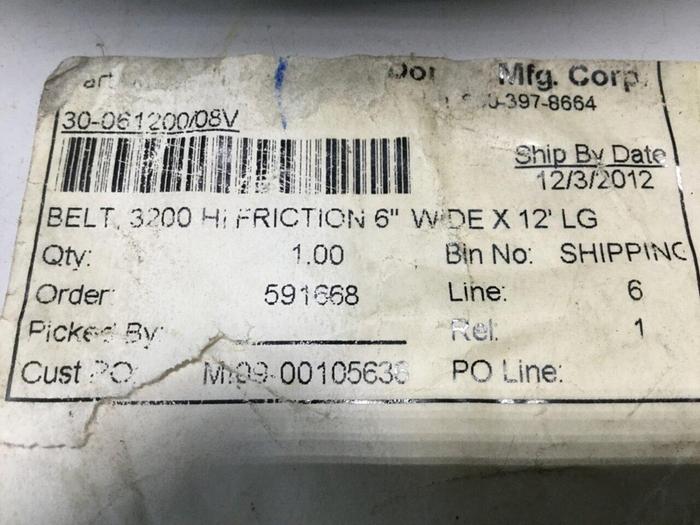 DORNER 3200 Hi Friction Belt 30-061200/08V #111198
