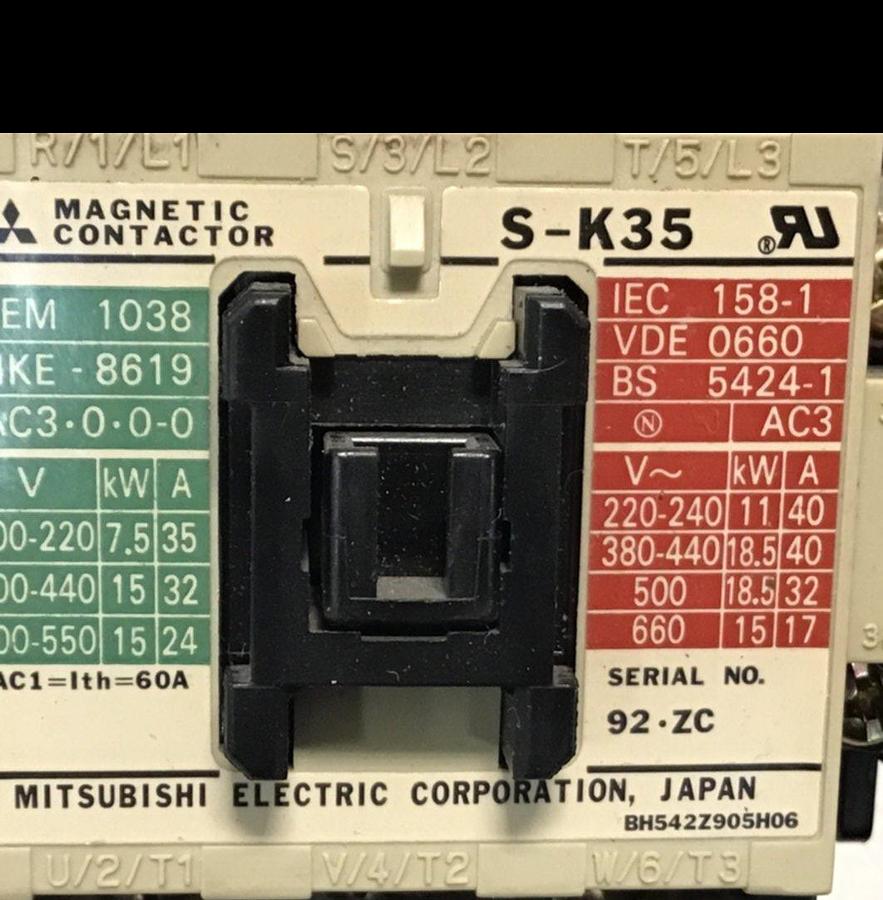 Used MITSUBISHI Magnetic Contactor S-K35 USED