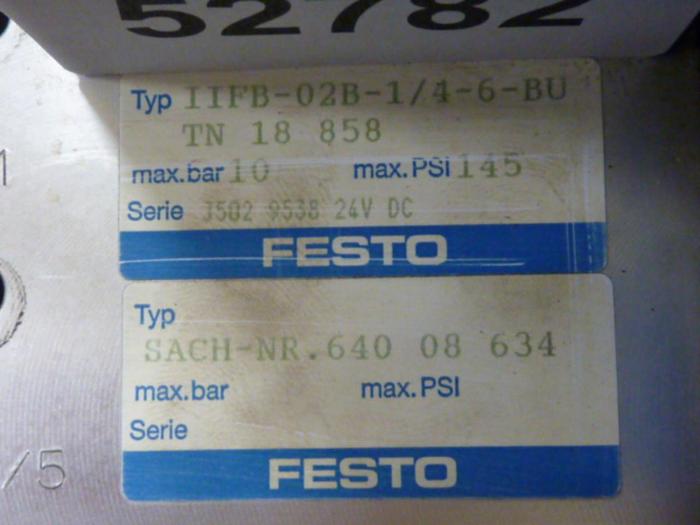 Used FESTO Control Block / Valve Terminal IFB8-02 #52782