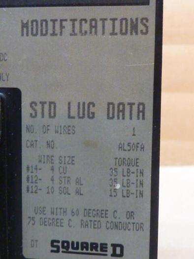 Used SQUARE D 15 Amp Circuit Breaker FAL36015 #32149