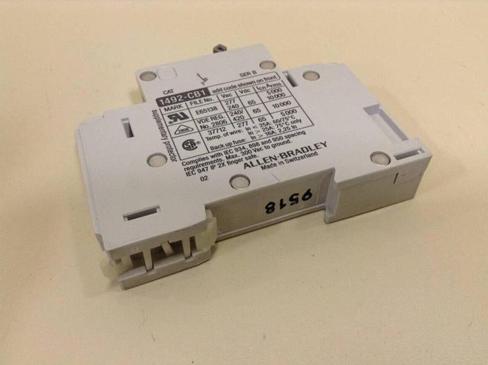Used ALLEN BRADLEY 0.5 Amps Circuit Breaker 1492-CB1/G005 SER B #79616