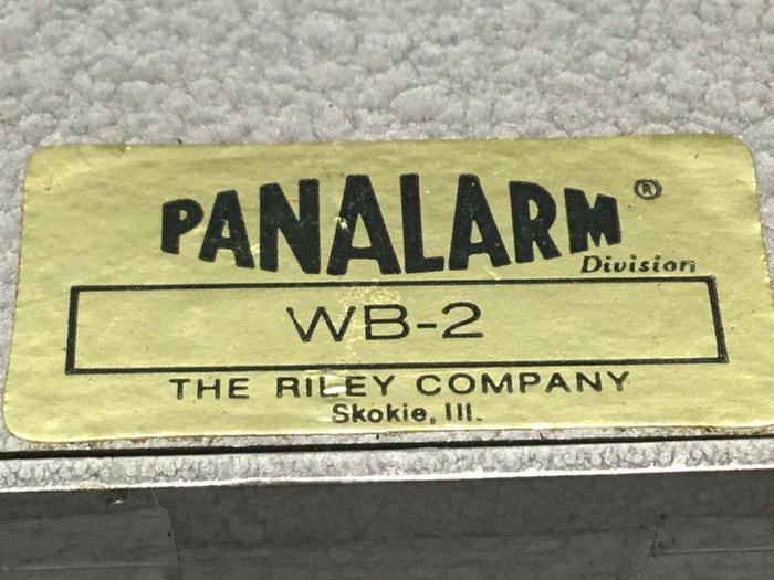 Used PANALARM Relay Mounting Base WB-2 #109125