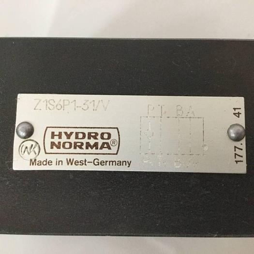 Used HYDRONORMA Valve Z1S6P131V #91482