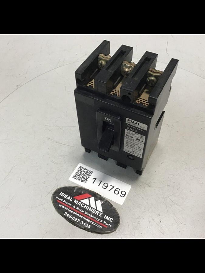 Used FUJI ELECTRIC 30 Amp Auto Circuit Breaker SA33-30 Used