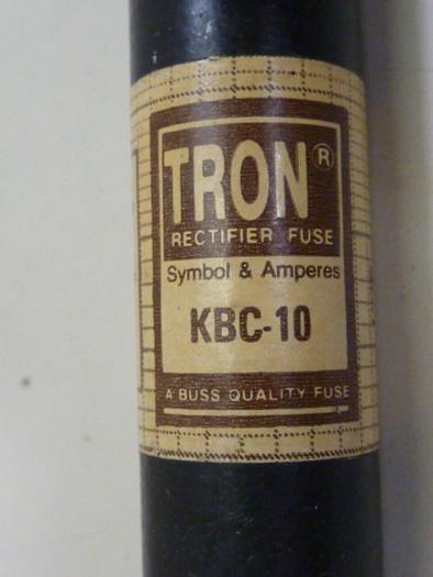 Used TRON / BUSSMANN 10 Amp Fuse KBC-10 #62266