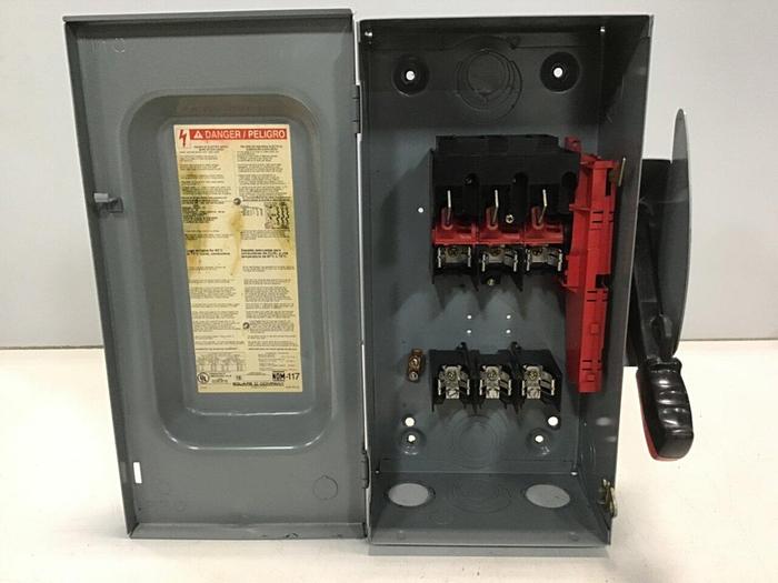Used SQUARE D 60 Amp Safety Disconnect Switch H362 F3 #120447 DNL SCRAPPED