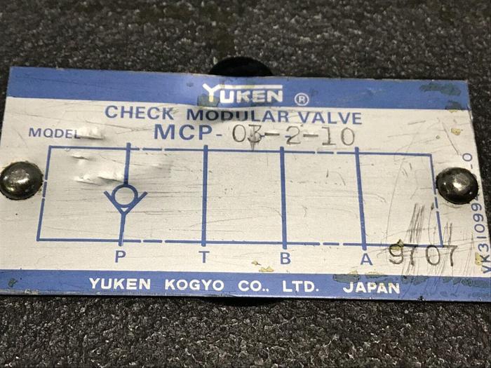 Used YUKEN Modular Check Valve MCP-03-2-10 USED