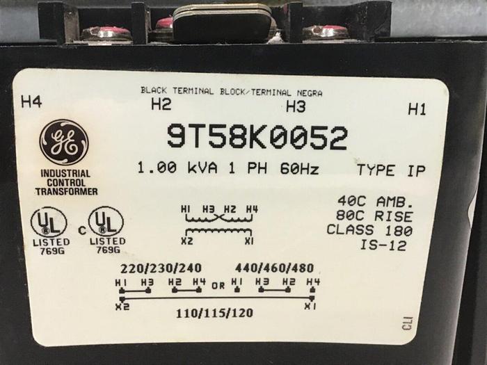 Used GENERAL ELECTRIC / GE 1.00 kVA Transformer 9T58K0052 Used