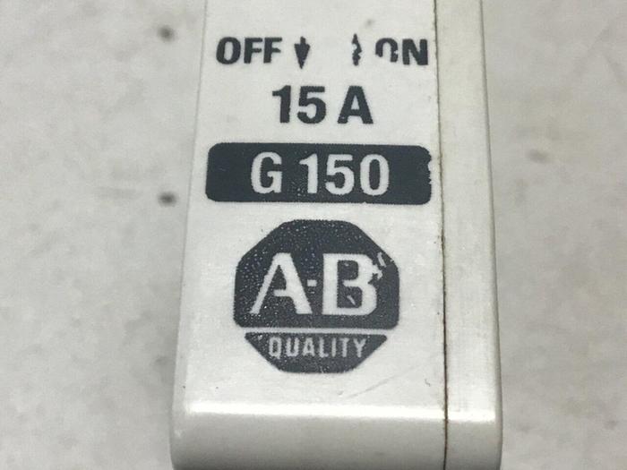 Used ALLEN BRADLEY 15 Amp Circuit Breaker 1492-CB1/G150 SER A #119630