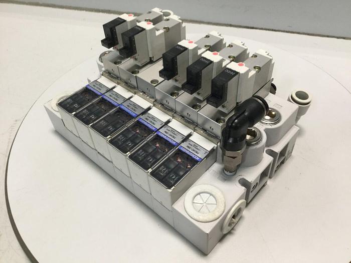 Used KOGANEI Manifold w/ Valves PBM6P-9W #104822