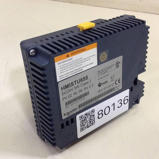 Used SCHNEIDER ELECTRIC Touch Panel HMISTU655 #80136