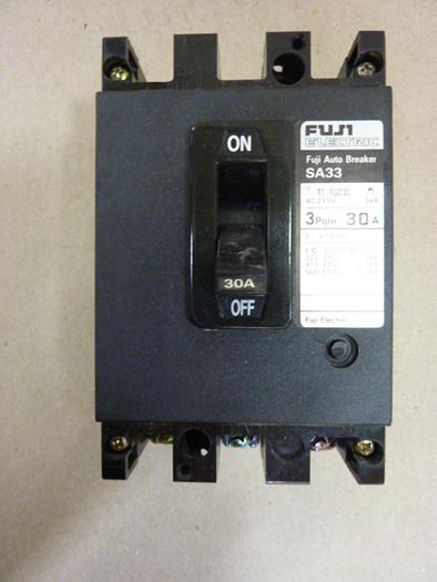 Used FUJI ELECTRIC 30 Amp Auto Circuit Breaker SA33-30 #61179