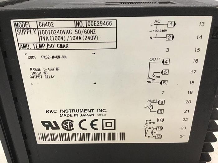 Used RKC Temp Control CH402 FK02-MGN-NN #143443