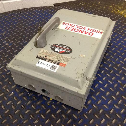 Used FEDERAL PACIFIC Heavy Duty Safety Switch 1336SNR #75443