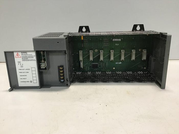 Used ALLEN BRADLEY Power Supply & Slot Rack 1746-P2 SER C / 1746-A7 SER B #132897