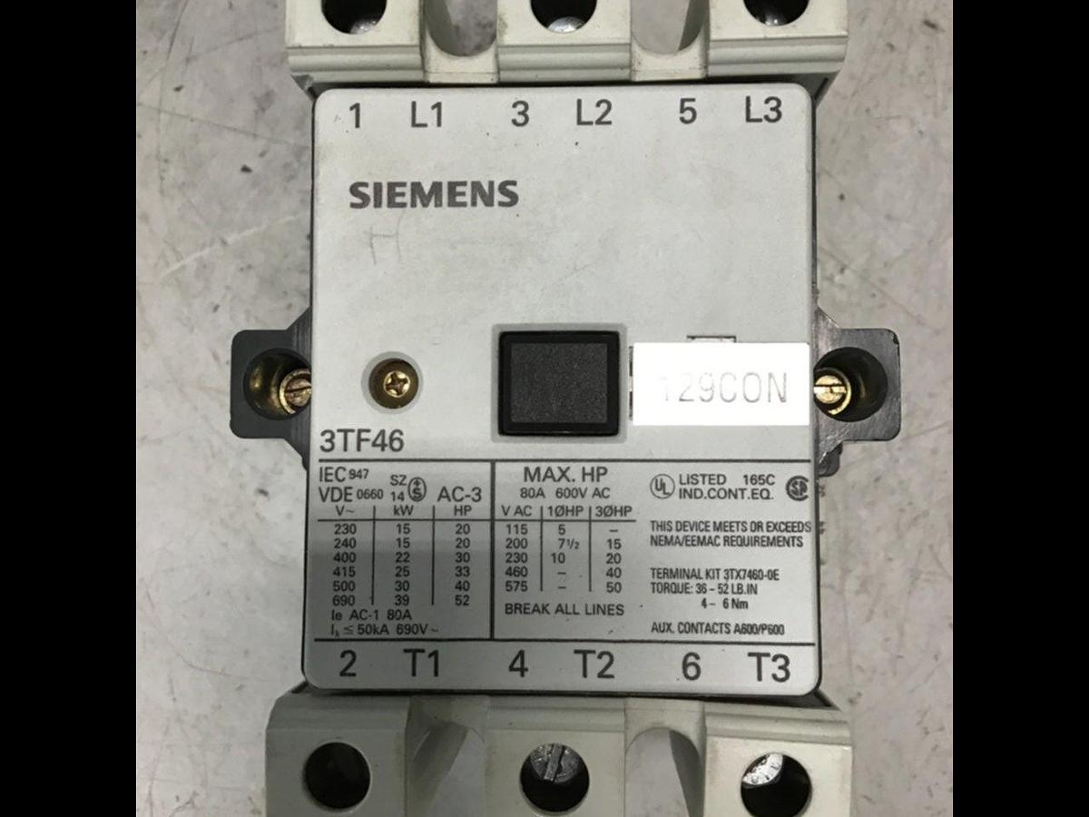 Used SIEMENS Contactor 3TF4622-OAK6 USED