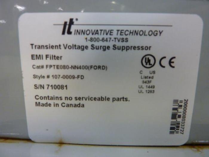 INNOVATIVE TECHNOLOGY INC Surge Suppressor FPTE080-NN400 Used