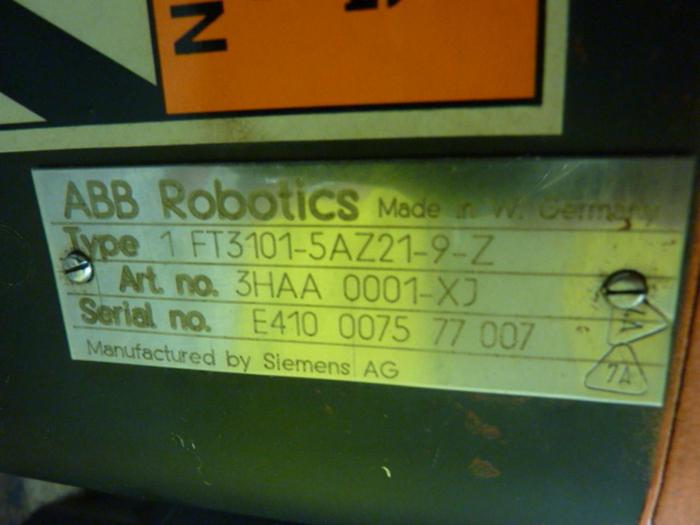 Used ABB ROBOTICS AC Servo Motor 1 FT3101-5AZ21-9-Z USED