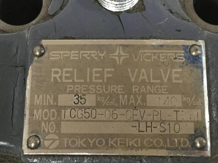 Used VICKERS Relief Valve TCG50-06-CEV-PL-T-11-LH-S10 #98825