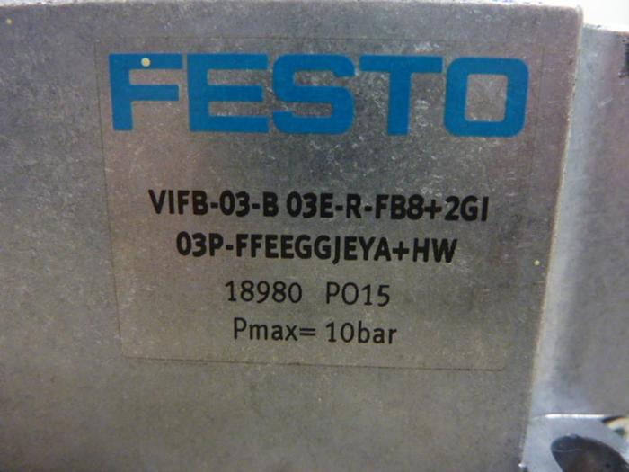 Used FESTO Control Block w/ Valves IFB8-03 #52734