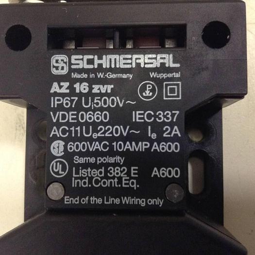 Used SCHMERSAL Safety Interlock Switch AZ16ZVR #77958