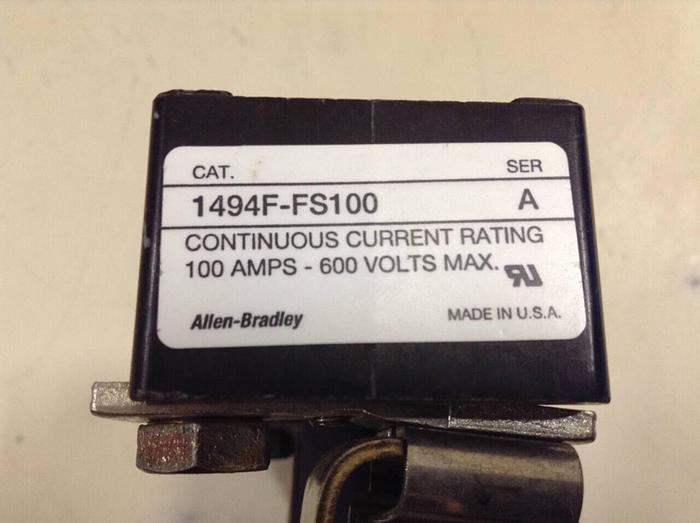 Used ALLEN BRADLEY Trailer Fuse Block 1494F-FS100 SER A #86255