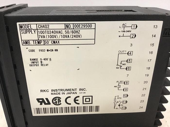 Used RKC Temp Control CH402 FK02-MGN-NN USED