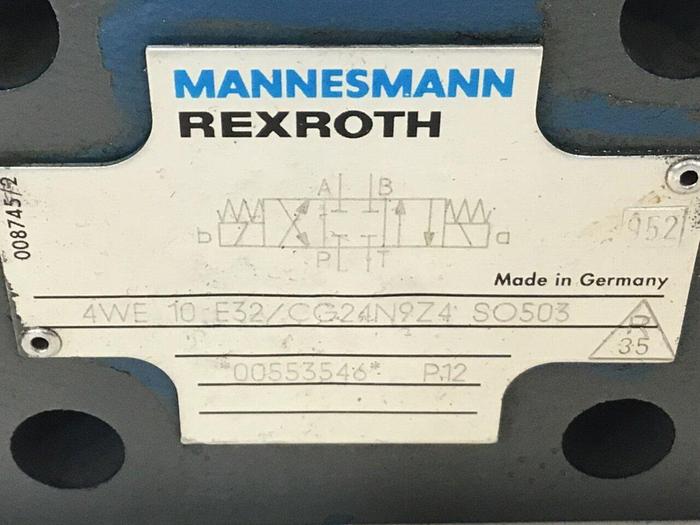 Used MANNESMANN REXROTH Valve 4WE10E32/CG24N9Z4 SO503 #132227