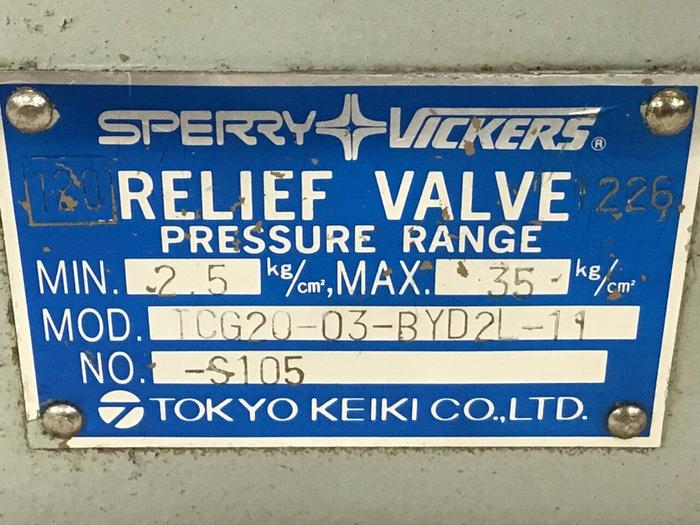 Used VICKERS Relief Valve TCG20-03-BYD2L-11-S105 #130914