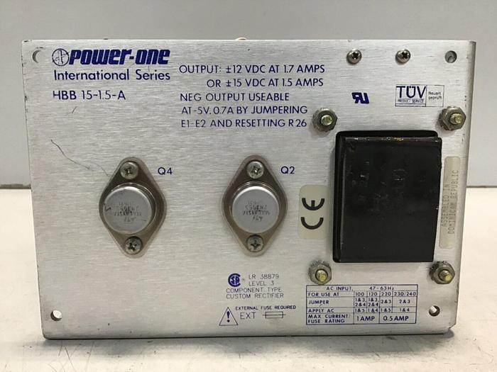 Used POWER ONE Power Supply HBB 15-1.5-A #137100