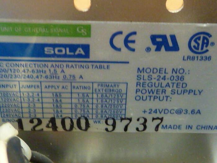 Used SOLA ELECTRIC Power Supply SLS-24-036 Used