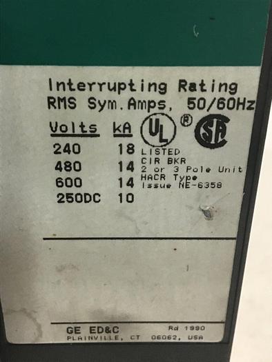 Used GE 50 Amp Circuit Breaker TED136050 USED