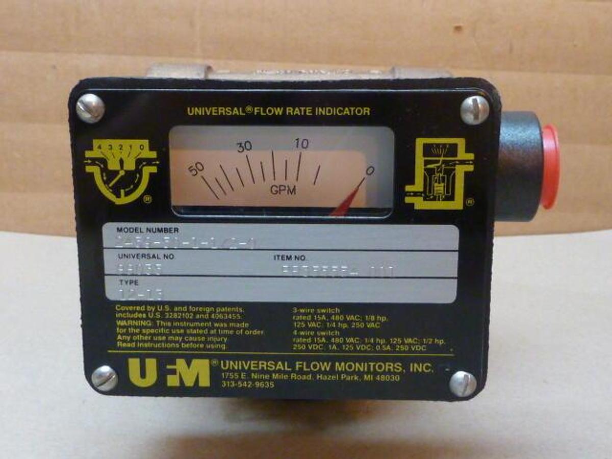 UNIVERSAL FLOW MONITORS Flow Rate Indicator 2459-50-1-1/2-0 #32209