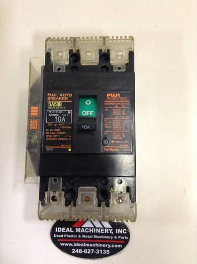 Used FUJI ELECTRIC 10 Amp Circuit Breaker SA53B-10 #73974
