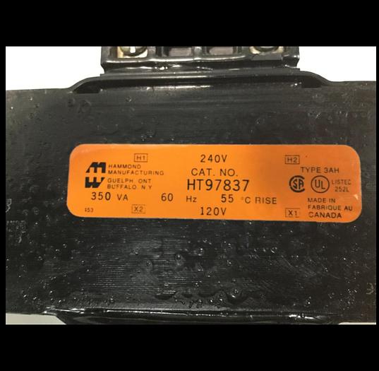 Used HAMMOND 0.35 kVA Transformer HT97837 Used