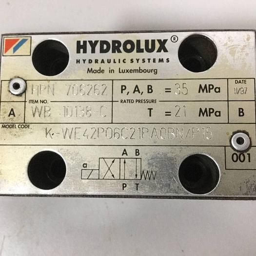 Used HYDROLUX Valve K-WE42P06C21PAOBN/P15 #91085