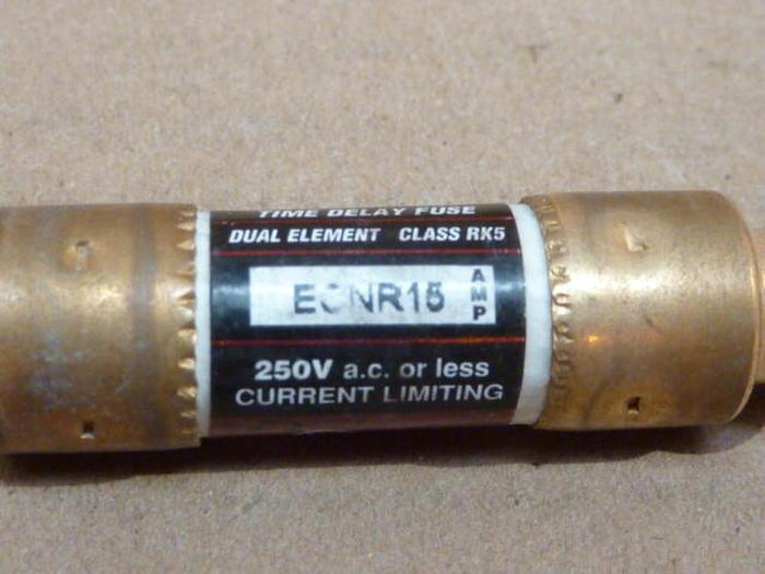 Used BULLET 15 Amp Fuse ECNR-15 #33620