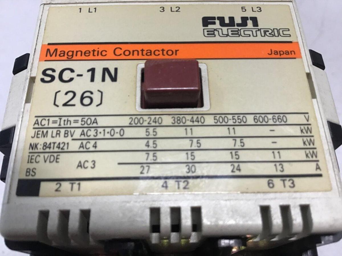 Used FUJI ELECTRIC Contactor SC-1N 4NC0T0 Used